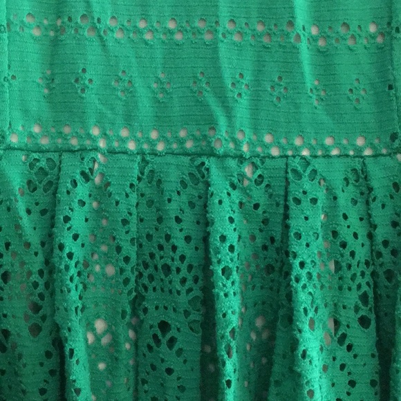 Anthropologie Green Eyelet Dress - Picture 2 of 6